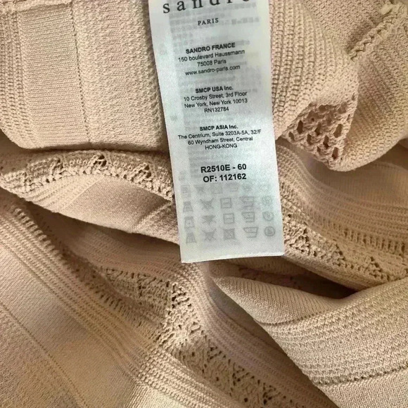 Sandro Paris A-Line mid length knit dress, size 42 or M in USA size. - Picture 5 of 10